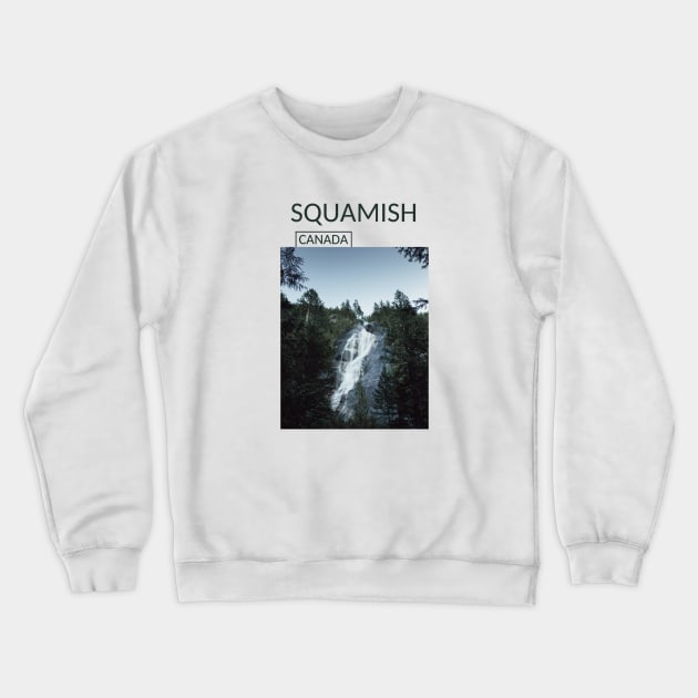 Squamish British Columbia Canada Nature Waterfall Souvenir Present Gift for Canadian T-shirt Apparel Mug Notebook Tote Pillow Sticker Magnet Crewneck Sweatshirt by Mr. Travel Joy